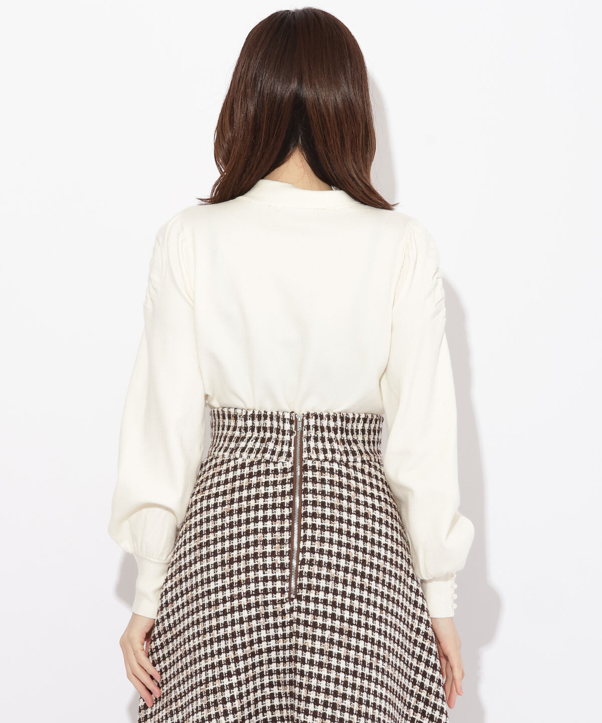 WILLSELECTION「ギャザー袖ボウタイプルオーバー」|ニット・セーター|