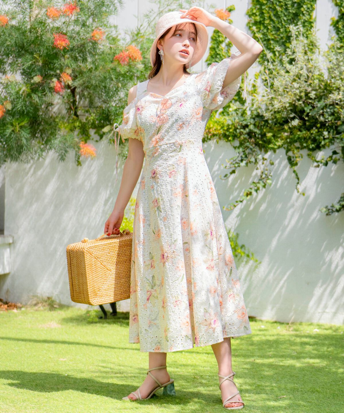 WILLSELECTION「レースフラワープリントワンピース」|ワンピース|