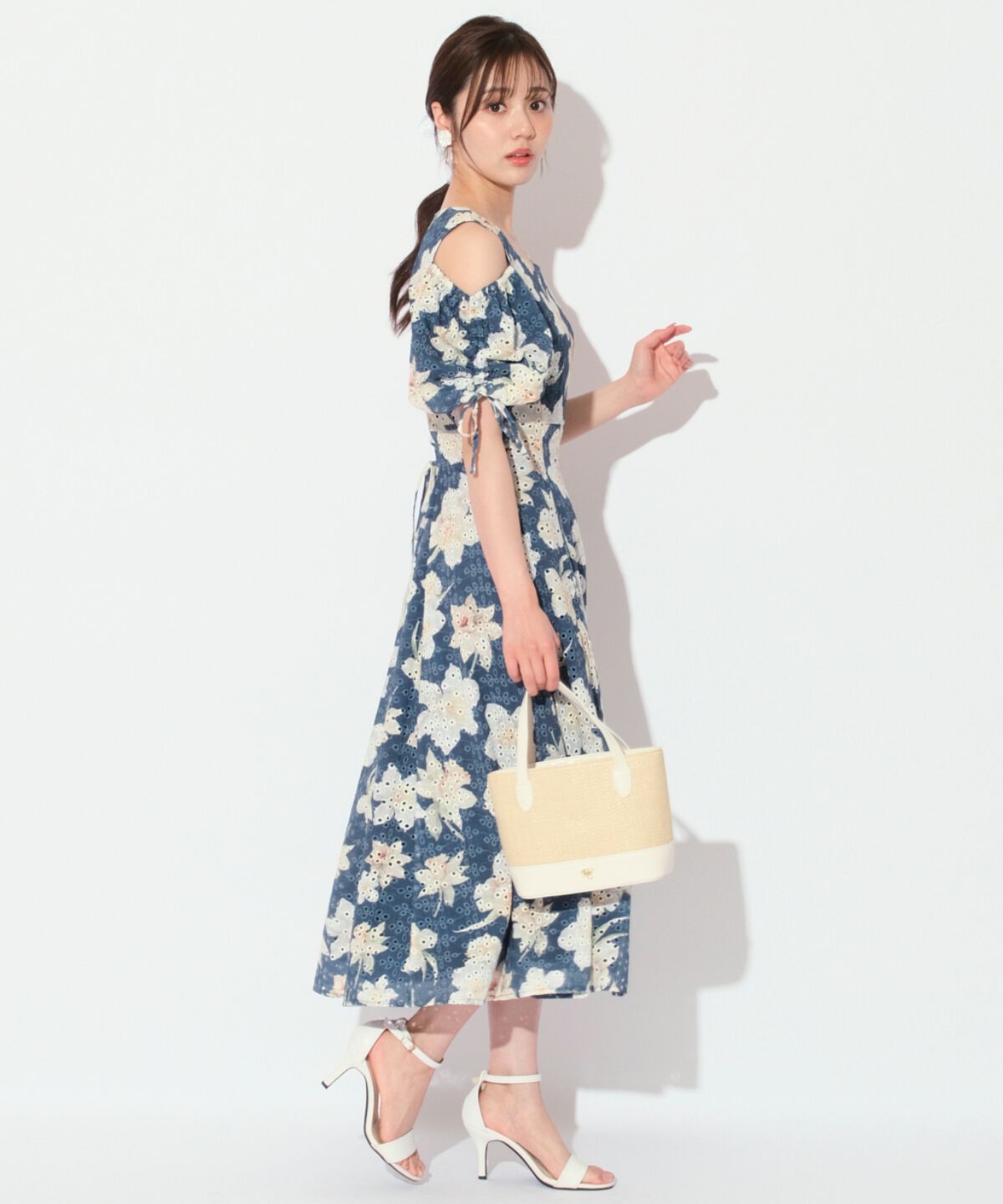 WILLSELECTION「レースフラワープリントワンピース」|ワンピース|