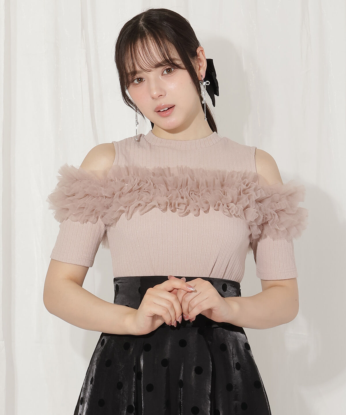 WILLSELECTION「チュールフリルテレコトップス」|Tシャツ・カットソー|