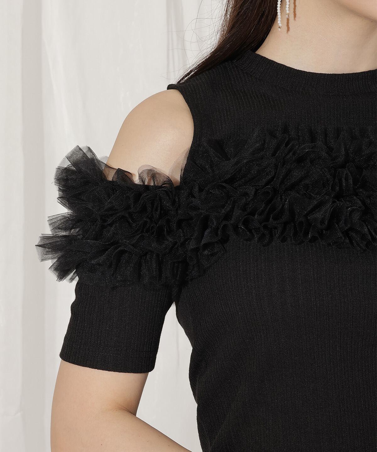 WILLSELECTION「チュールフリルテレコトップス」|Tシャツ・カットソー|