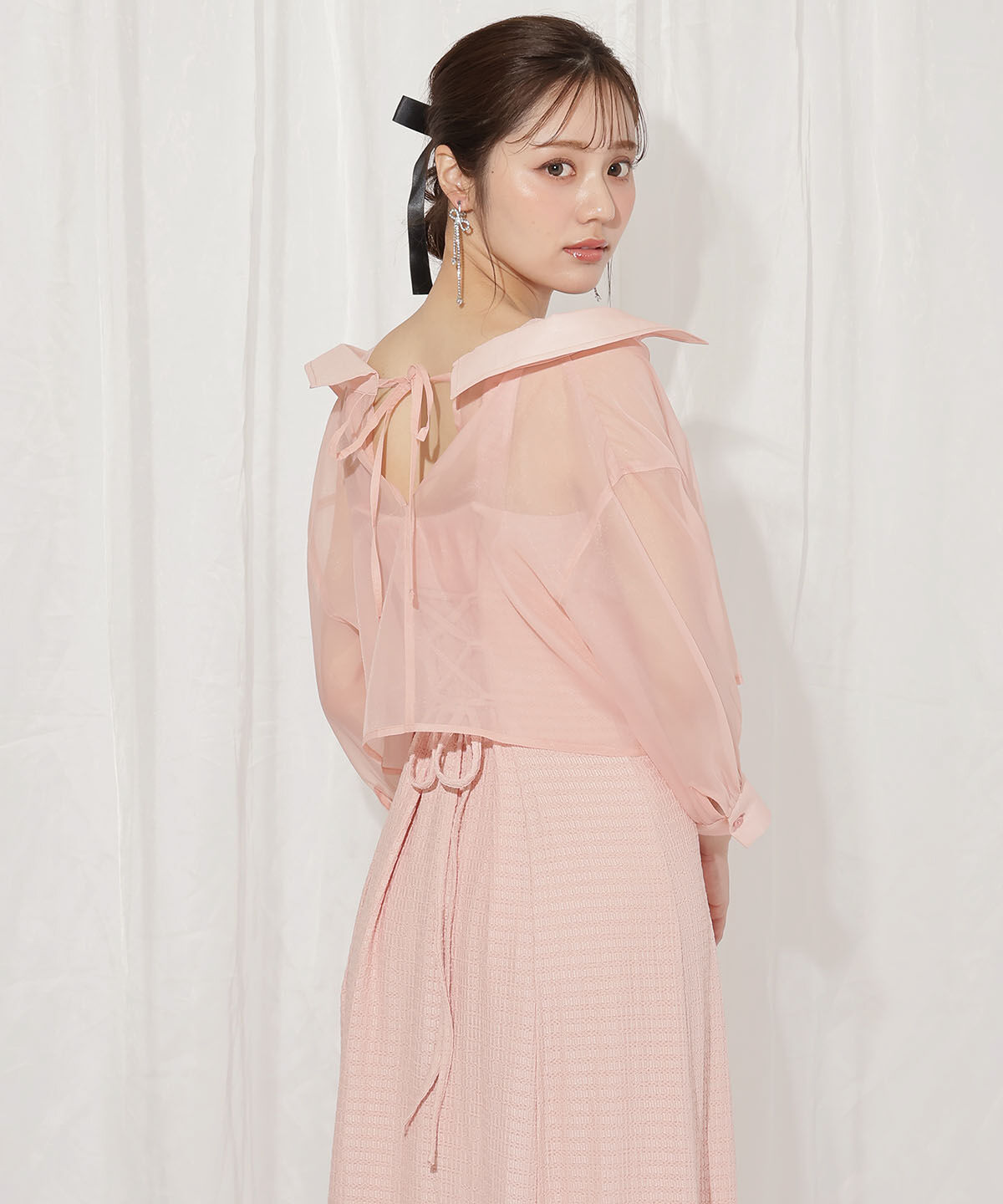 WILLSELECTION「シアーブラウス&times;カットソーマーメイドワンピース」|ワンピース|