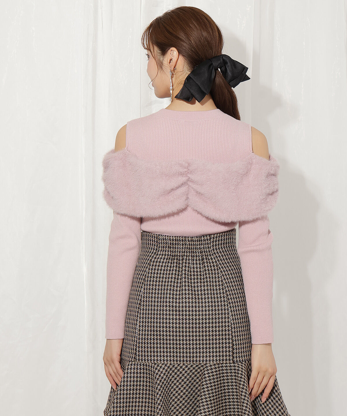 WILLSELECTION「シャギーリボンビジュートップス」|ニット・セーター|