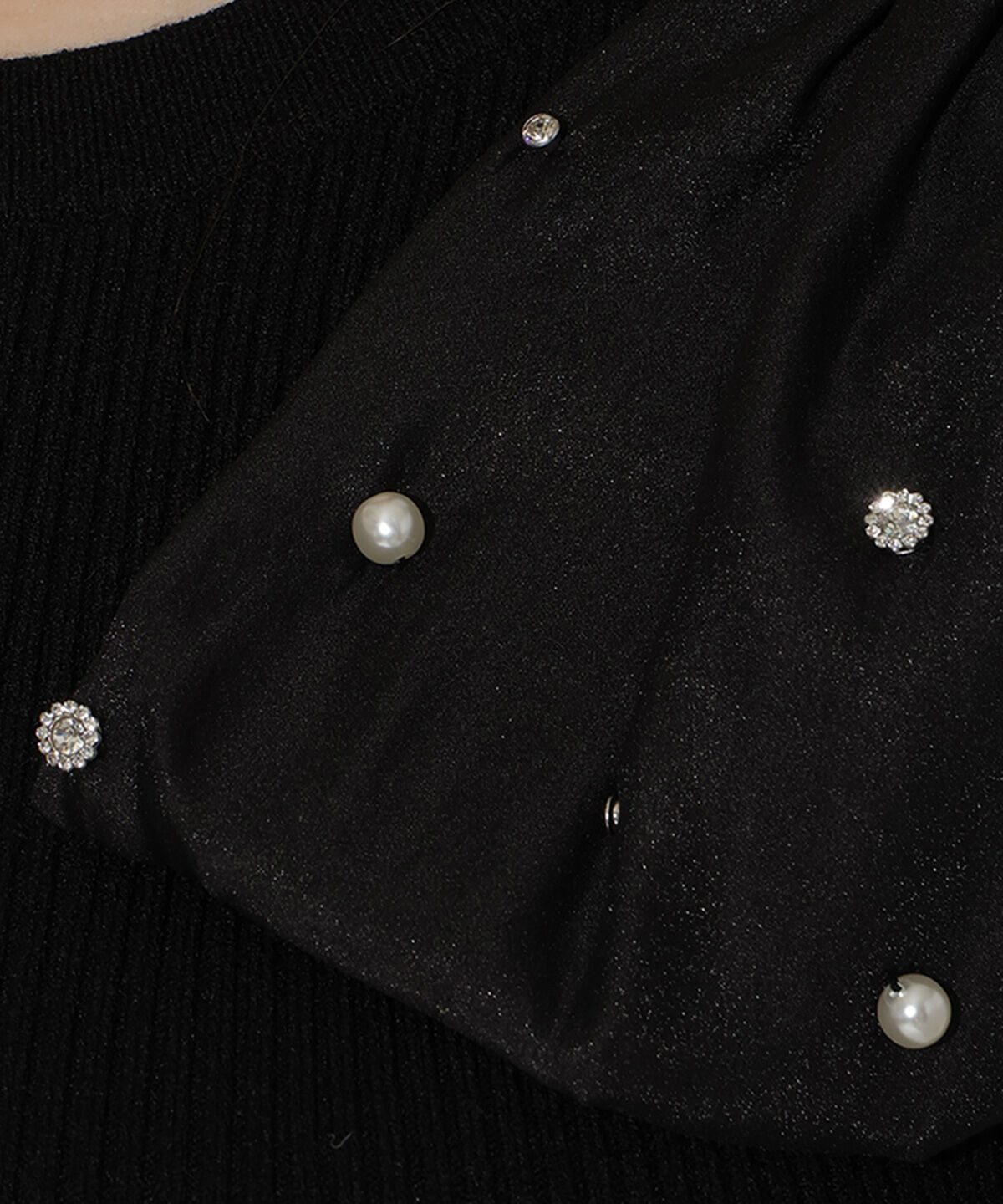 WILLSELECTION「ビジュー付きアシメリボンニット」|ニット・セーター|