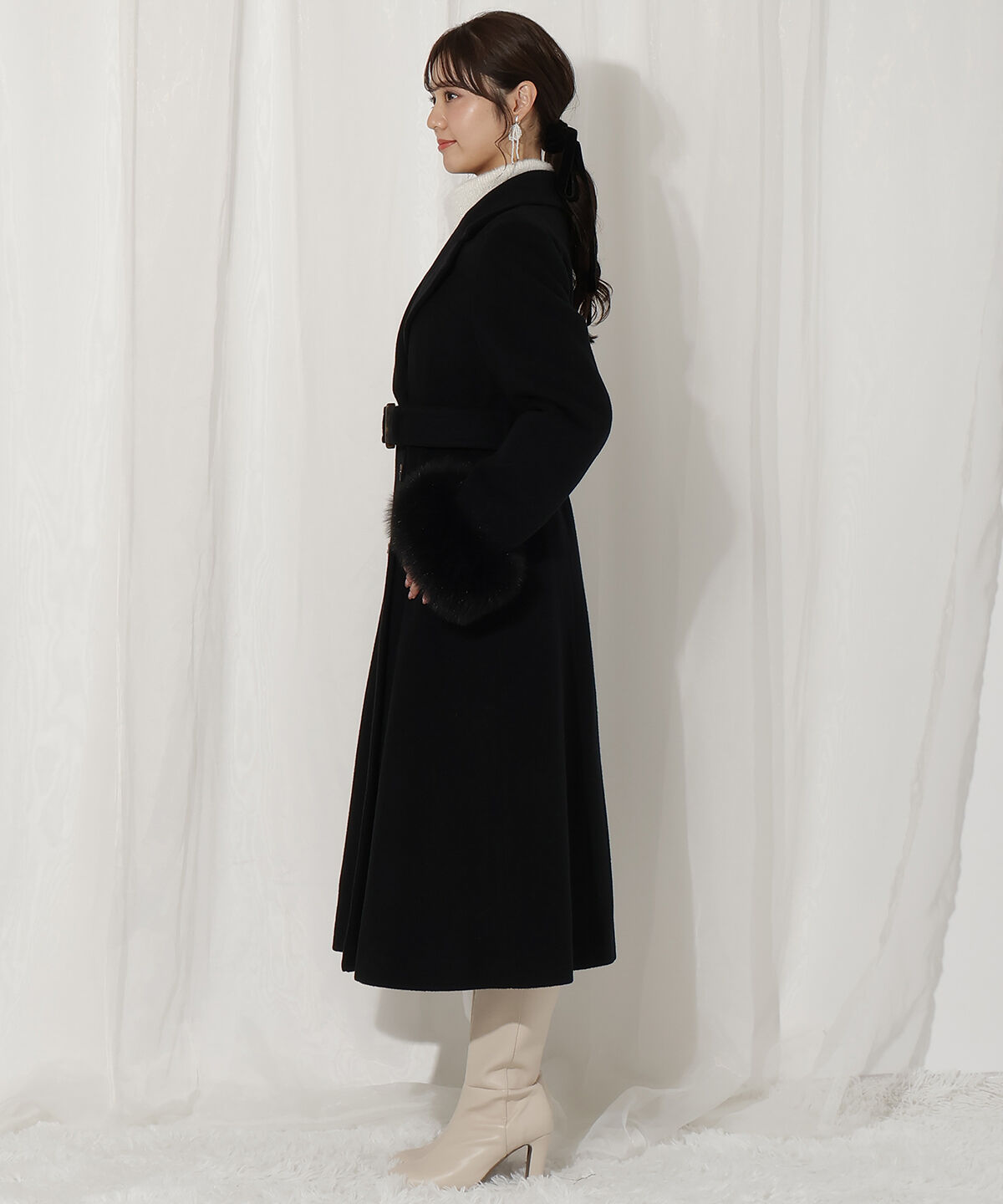 WILLSELECTION「FOXファー付きウールコート」|その他|