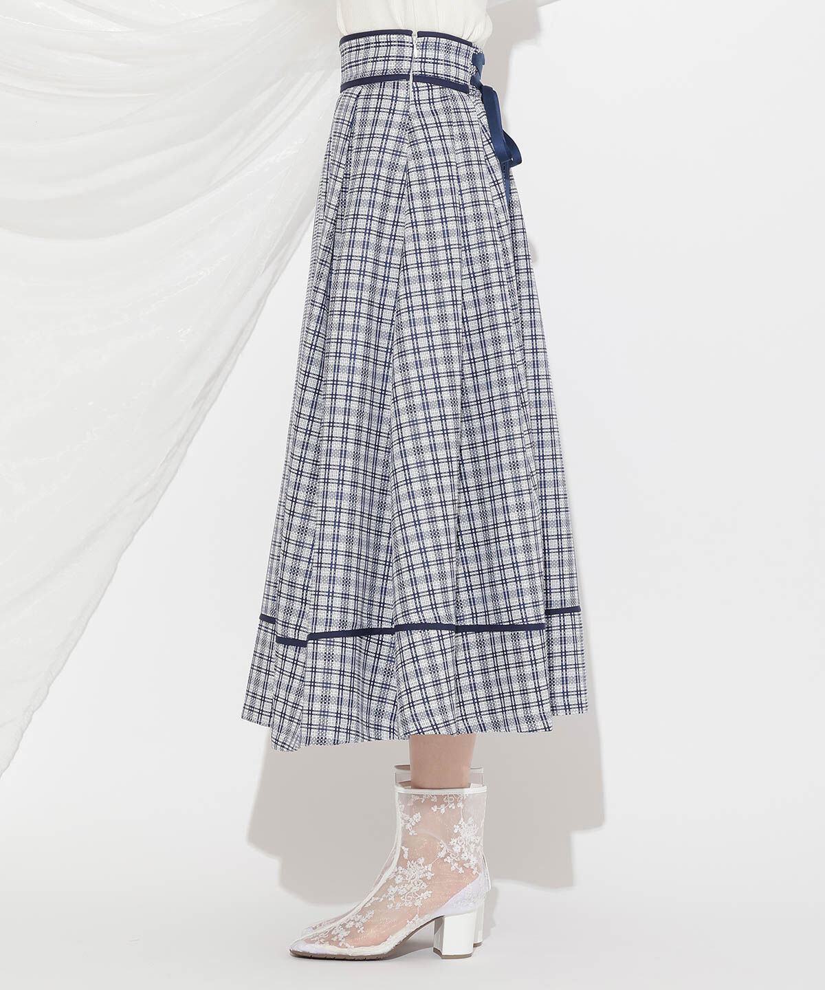 WILLSELECTION「パイピングデザインタックスカート」|フレア|