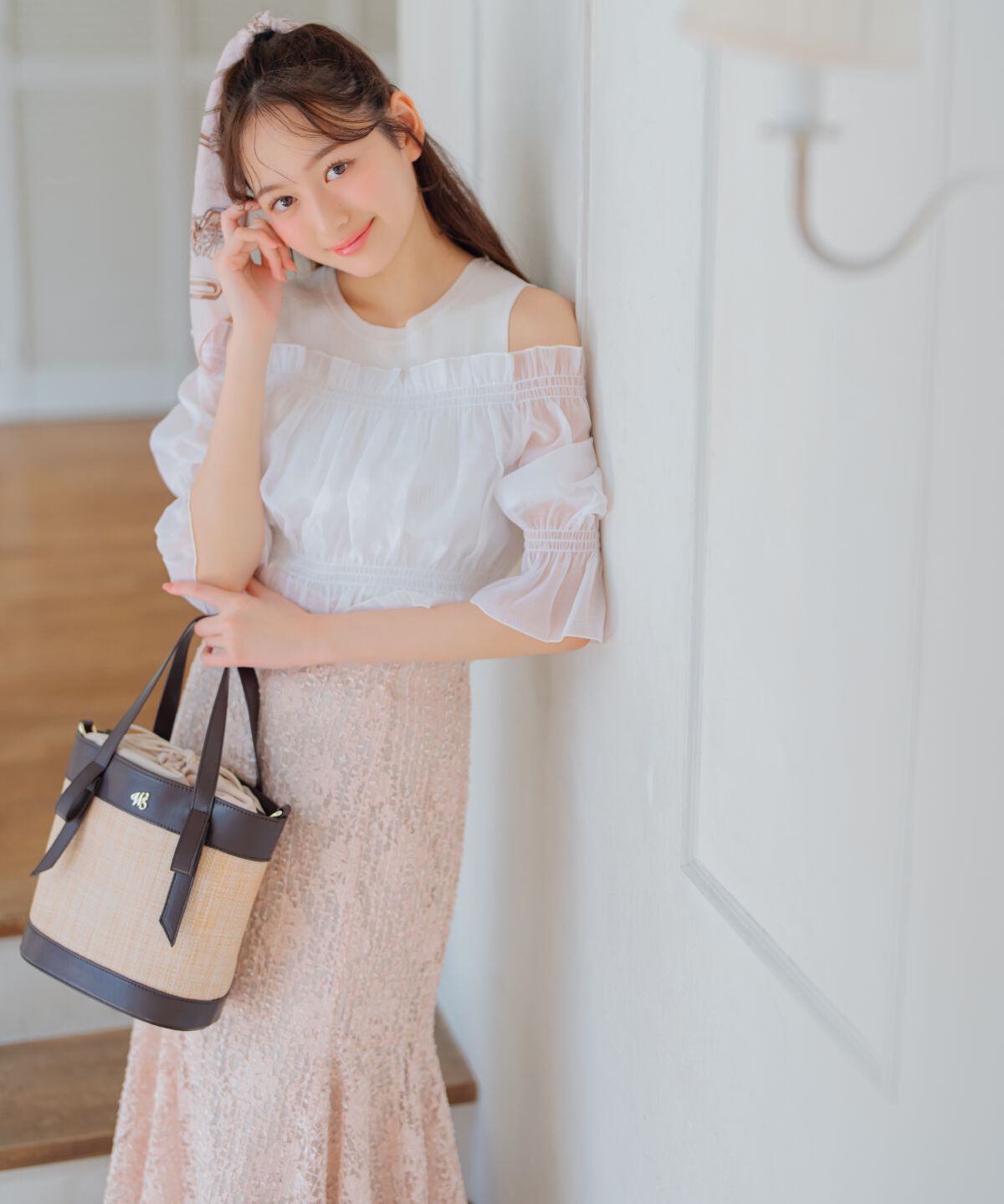 WILLSELECTION「スパンコールレースマーメイドスカート」|フレア|