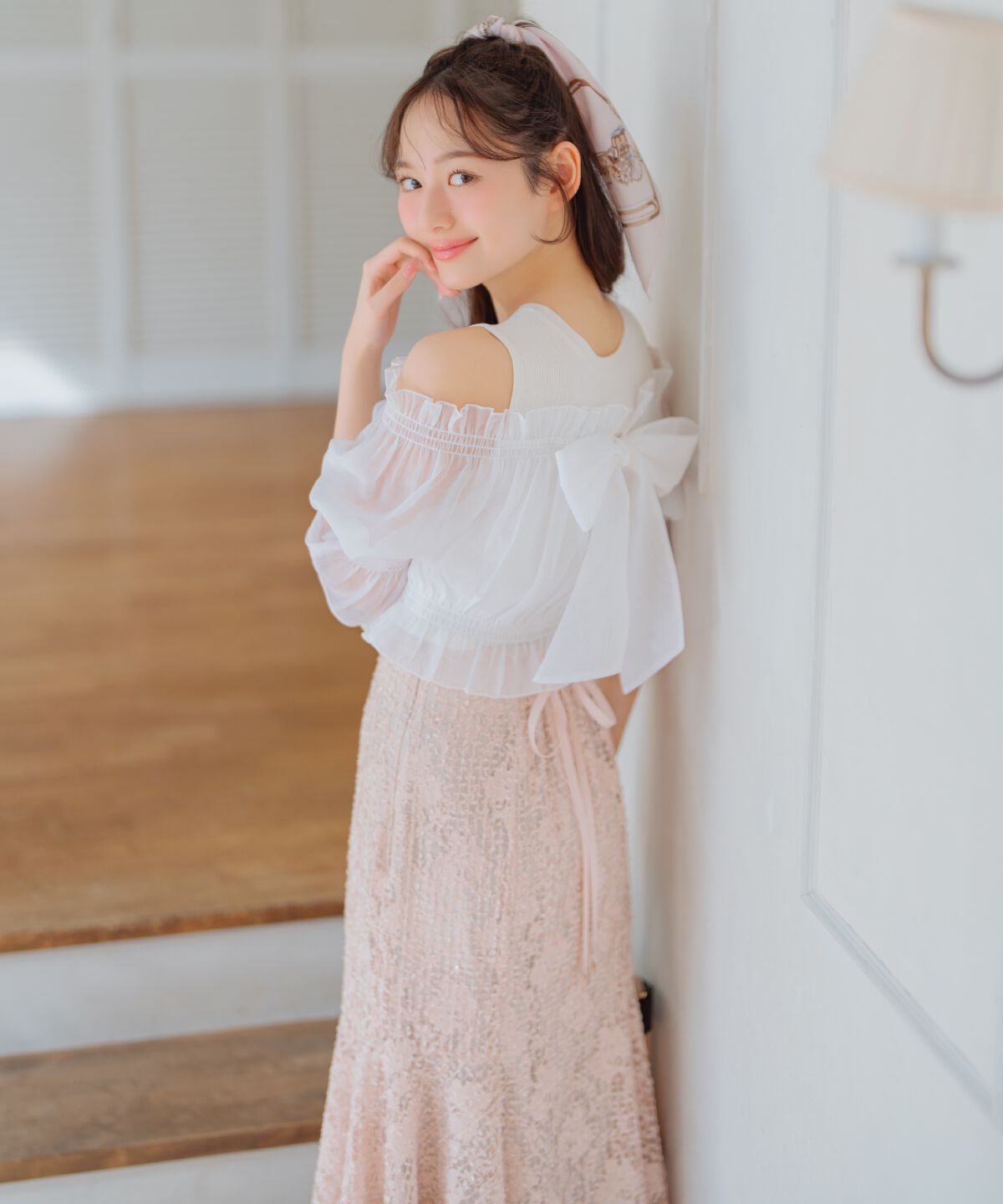 WILLSELECTION「スパンコールレースマーメイドスカート」|フレア|