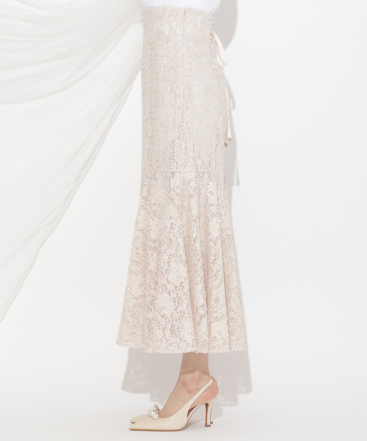 WILLSELECTION「スパンコールレースマーメイドスカート」|フレア|