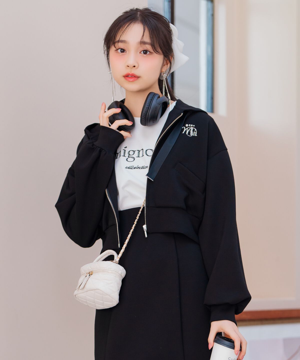 WILLSELECTION「ロゴ刺繍コンパクトフーディー」|パーカー|