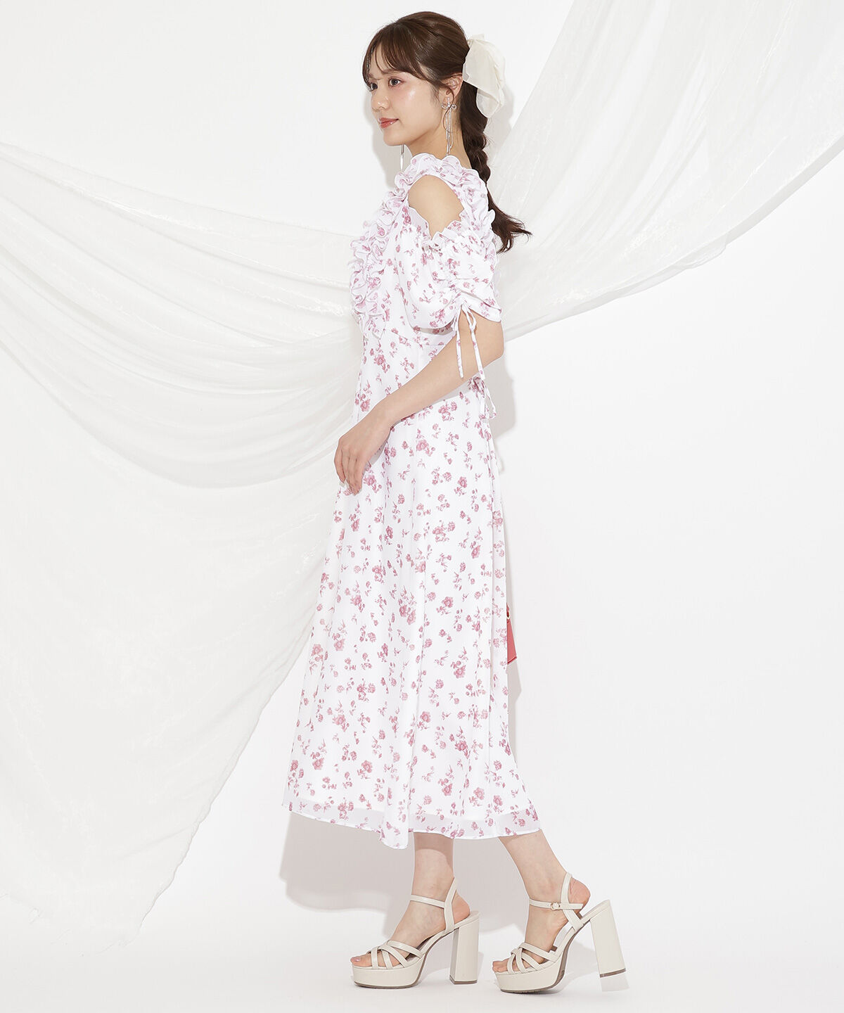 WILLSELECTION「ジュイフラワーフリルワンピース」|ワンピース|