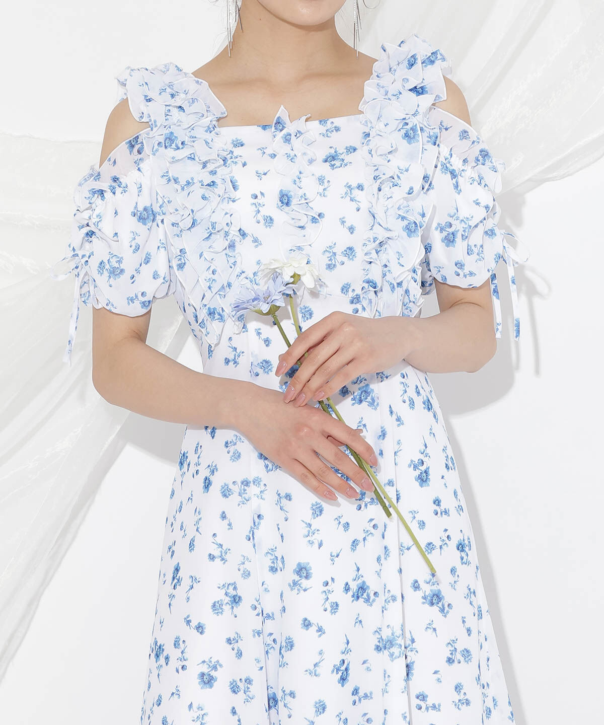 WILLSELECTION「ジュイフラワーフリルワンピース」|ワンピース|