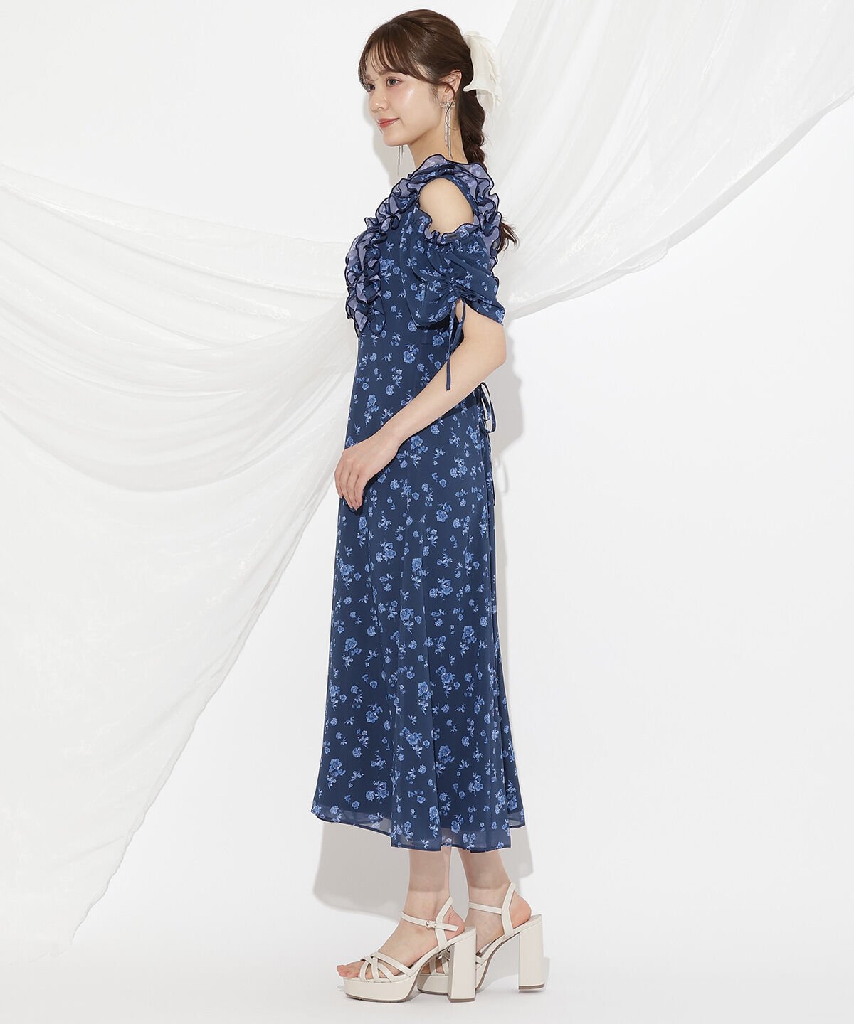 WILLSELECTION「ジュイフラワーフリルワンピース」|ワンピース|