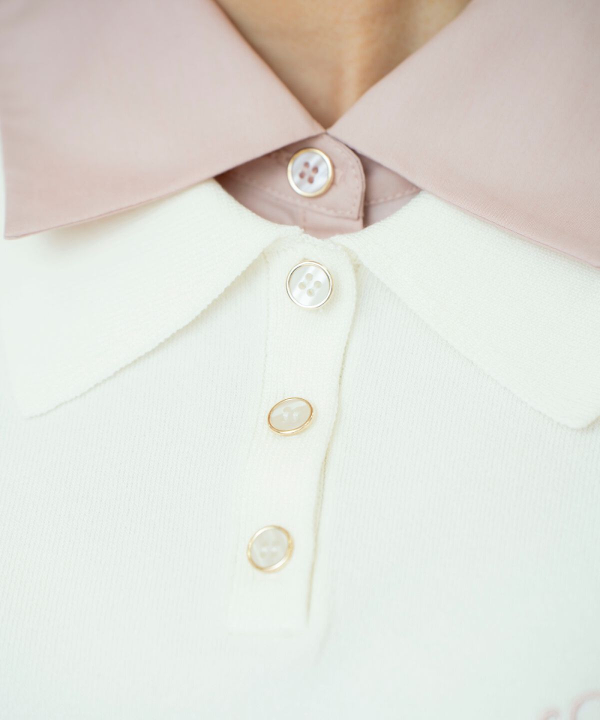 WILLSELECTION「レイヤード風ポロニット」|ニット・セーター|