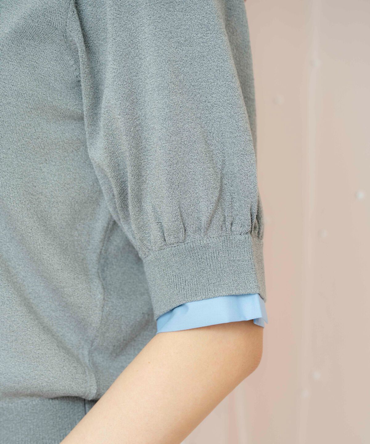 WILLSELECTION「レイヤード風ポロニット」|ニット・セーター|