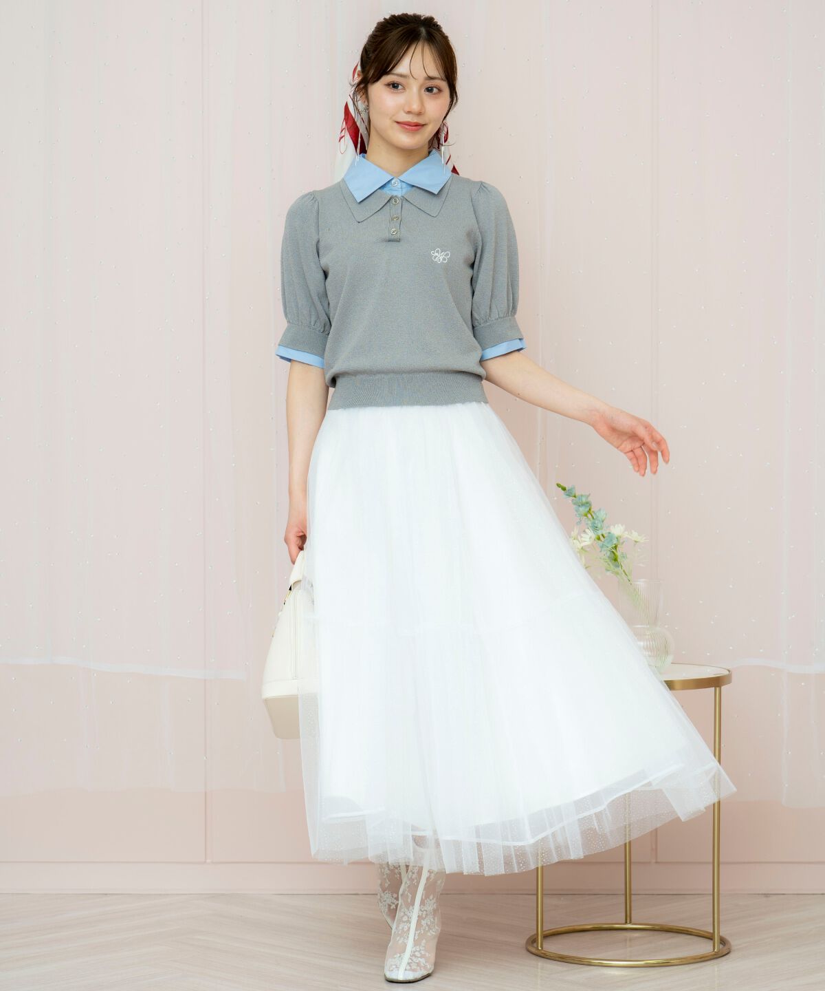 WILLSELECTION「レイヤード風ポロニット」|ニット・セーター|