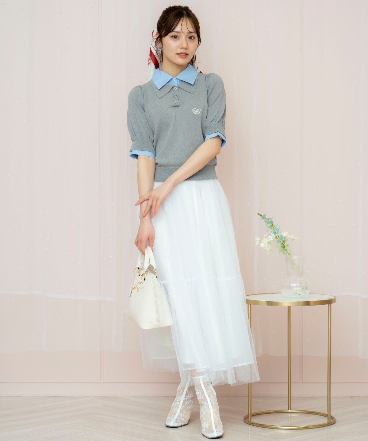 WILLSELECTION「レイヤード風ポロニット」|ニット・セーター|