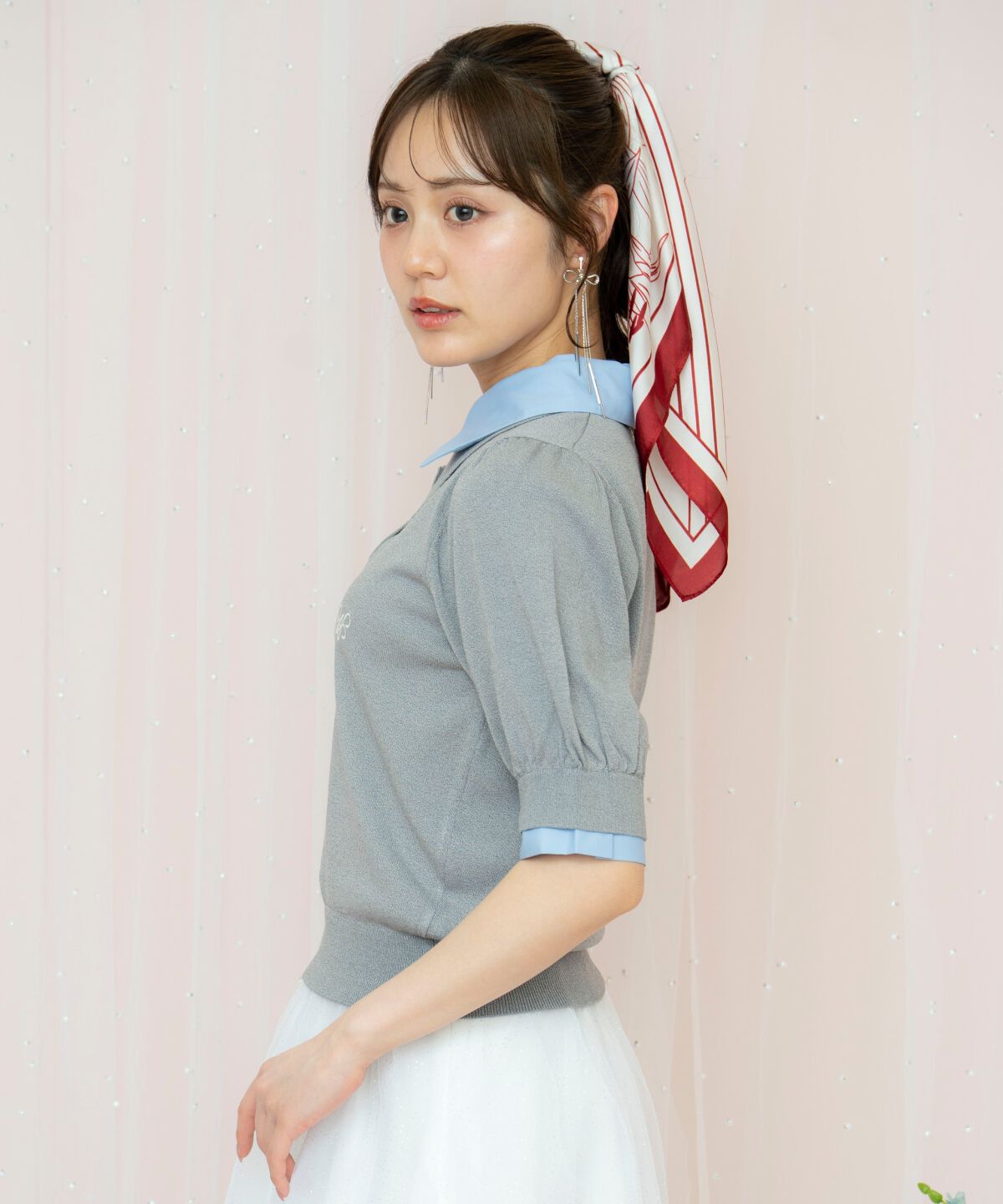 WILLSELECTION「レイヤード風ポロニット」|ニット・セーター|