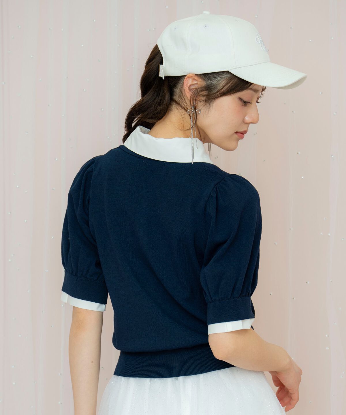 WILLSELECTION「レイヤード風ポロニット」|ニット・セーター|