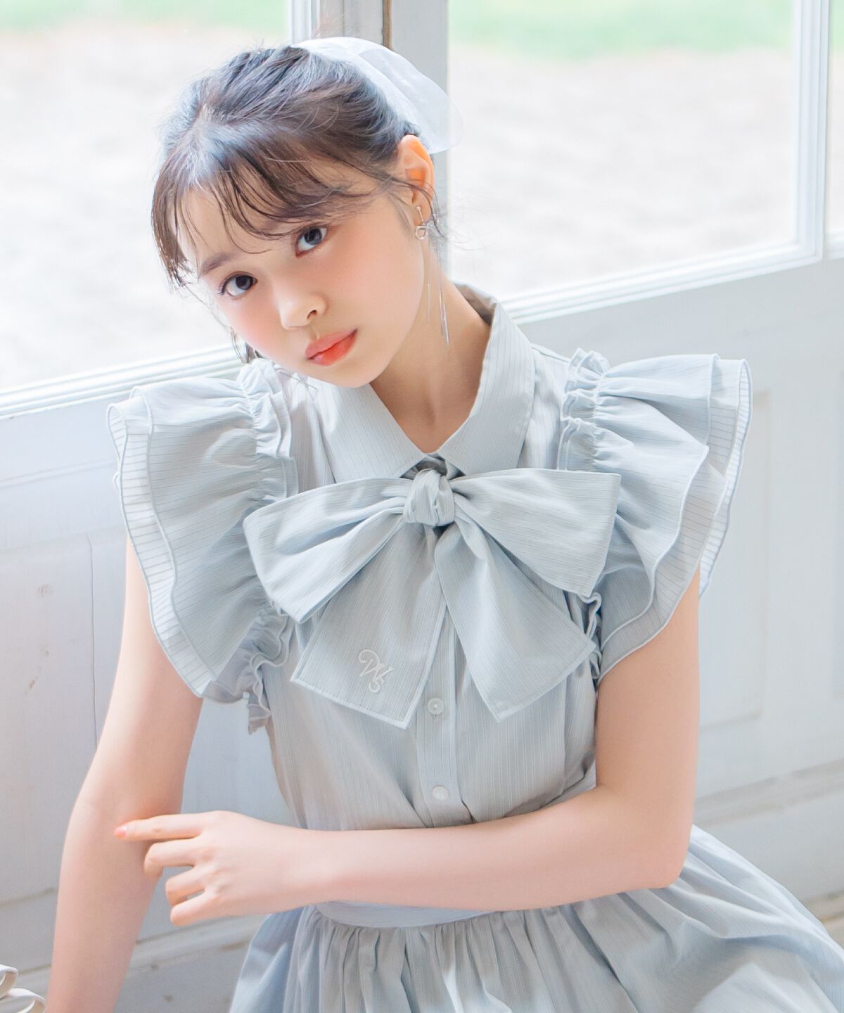 WILLSELECTION「刺繍入りボウタイストライプブラウス」|シャツ・ブラウス|