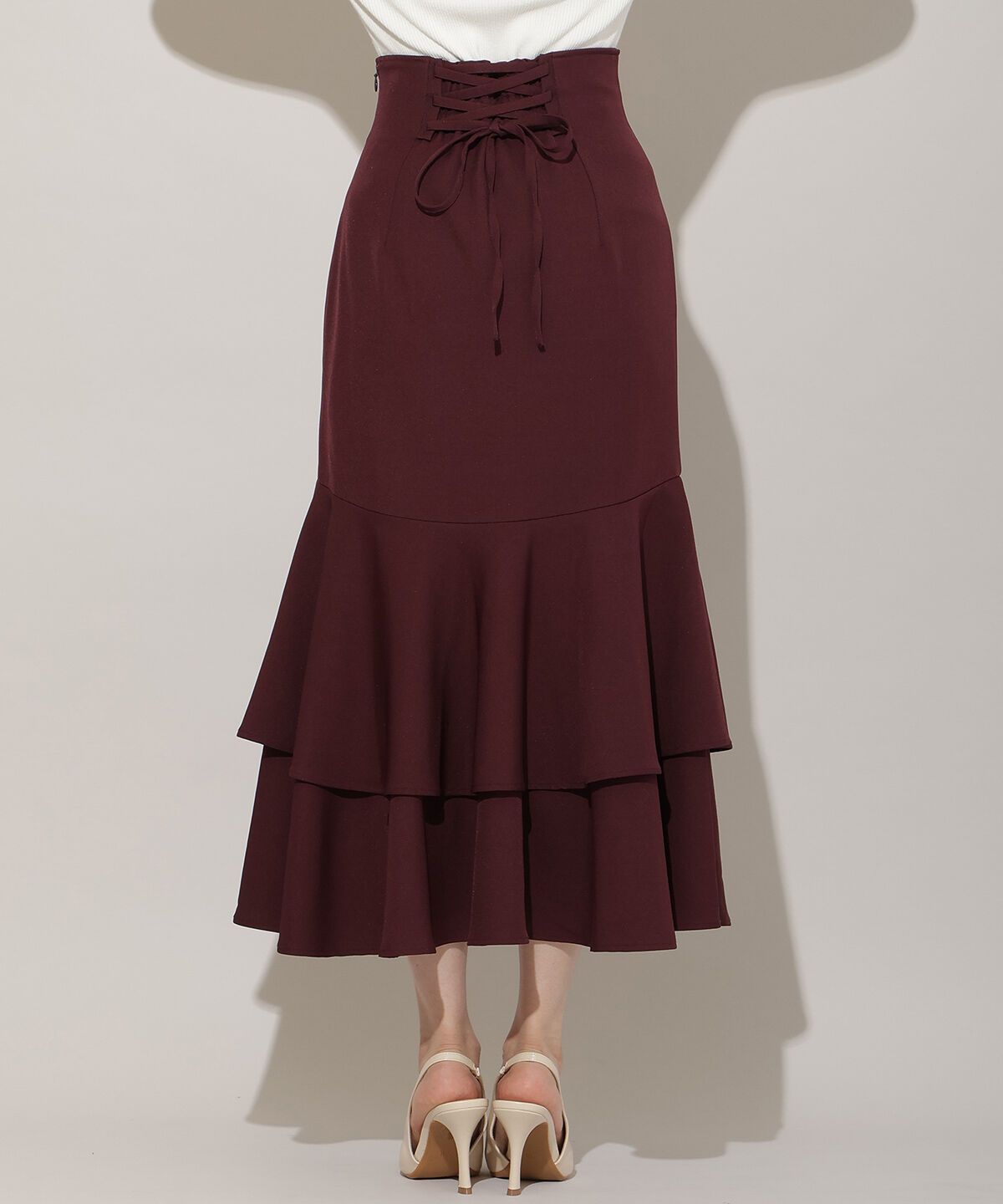 WILLSELECTION「ボリュームヘムティアードスカート」|フレア|