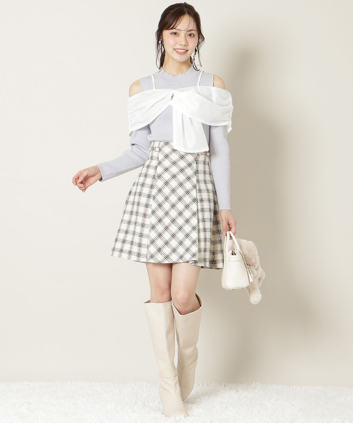 WILLSELECTION「リボンビスチェドッキングリブニット」|ニット・セーター|