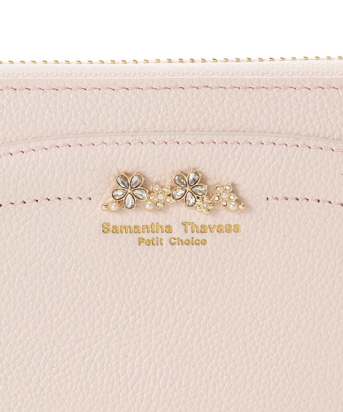 Samantha Thavasa Petit Choice「ラメフラワービジュー 長財布」|財布|