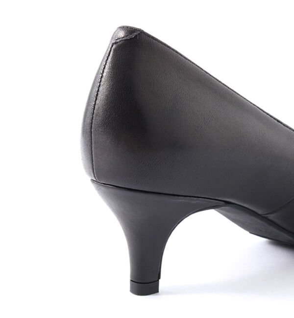 ORiental TRaffic「【本革/通勤/リクルート】スクエアトゥブラックパンプス/R-3103」|パンプス|