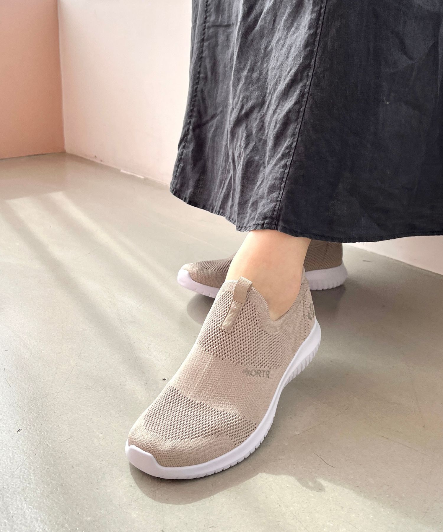 ORiental TRaffic「【累計19万足突破 】 ニット スニーカー /3709 柔らかい 伸縮性 軽量」|スニーカー|BEIGE