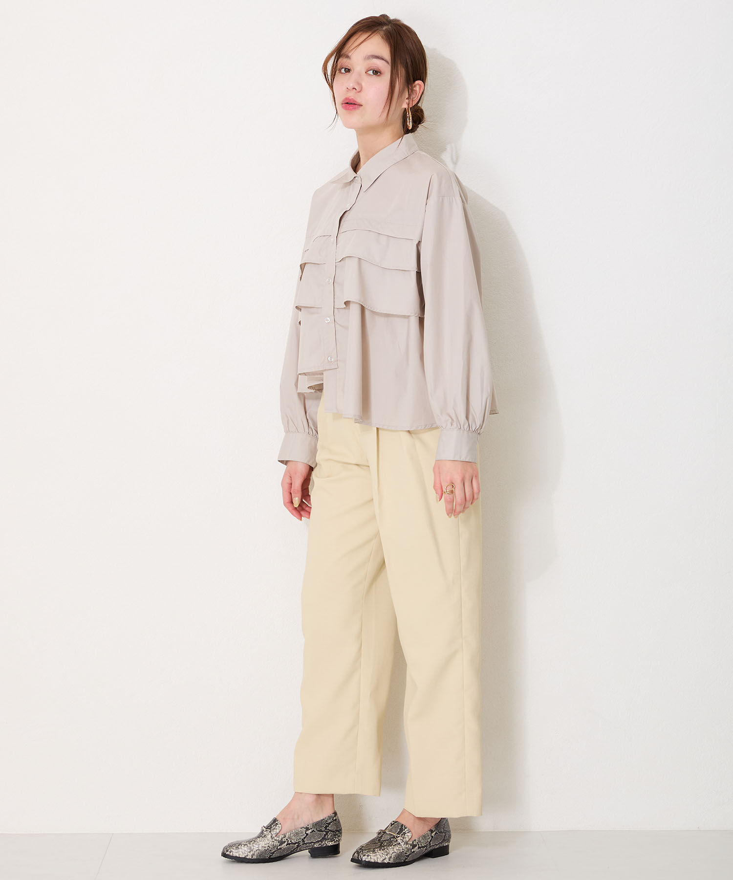 ORiental TRaffic「【防水】ビットモチーフレインローファー/R-1014 レインシューズ レインローファー 人気 トレンド」|パンプス|