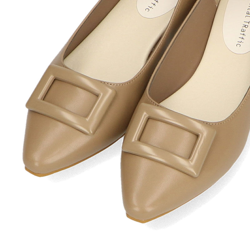 ORiental TRaffic「【防水】スクエアバックル レイン パンプス /R-1019 レインシューズ フラット」|パンプス|