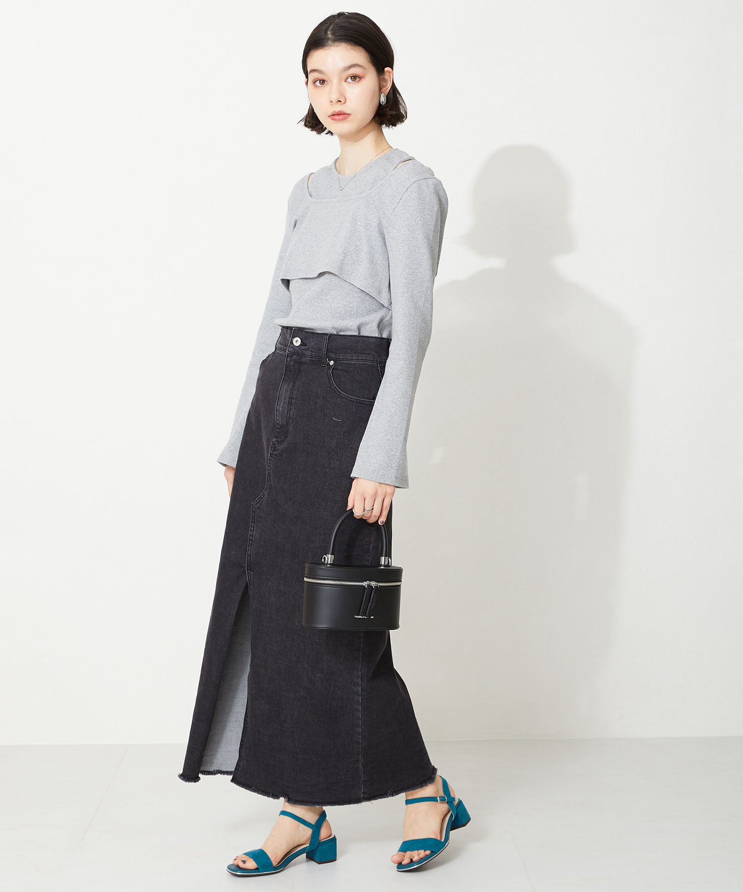 ORiental TRaffic「【アウトレット価格】メタリックライン ミドルヒール サンダル /31209 シンプル 」|サンダル|