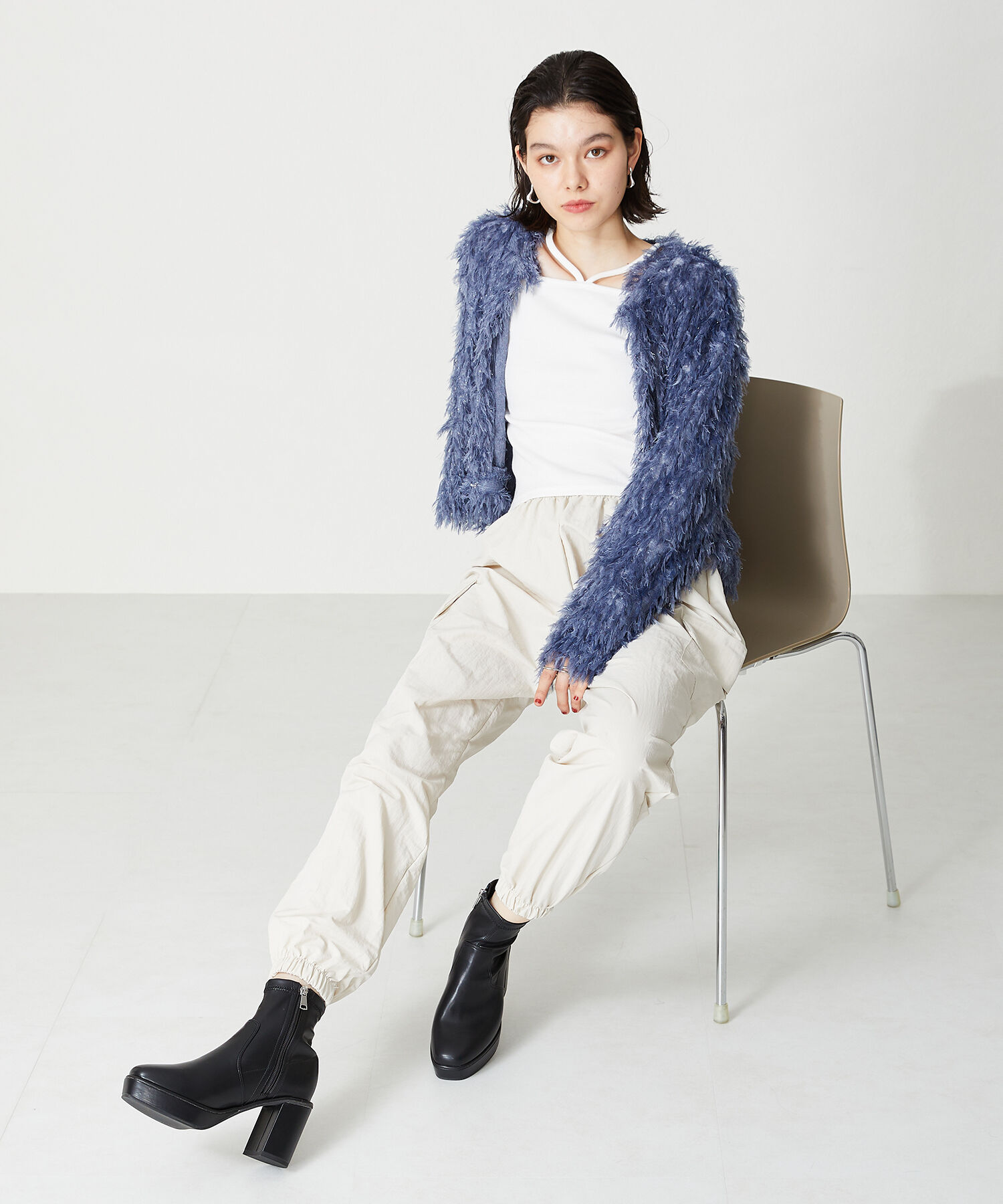 ORiental TRaffic「プラットフォームストレッチブーツ/31401」|ショートブーツ|