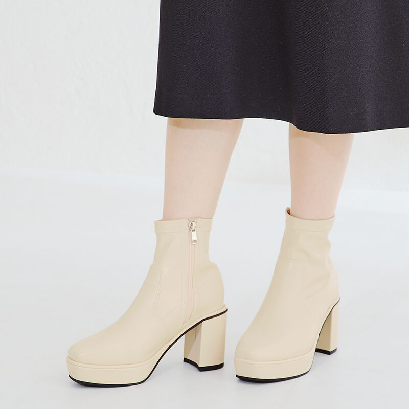 ORiental TRaffic「プラットフォームストレッチブーツ/31401」|ショートブーツ|