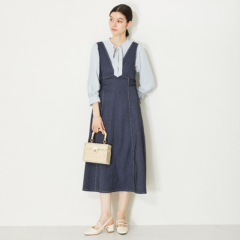 ORiental TRaffic「スクエアトゥバックストラップパンプス/41116」|パンプス|