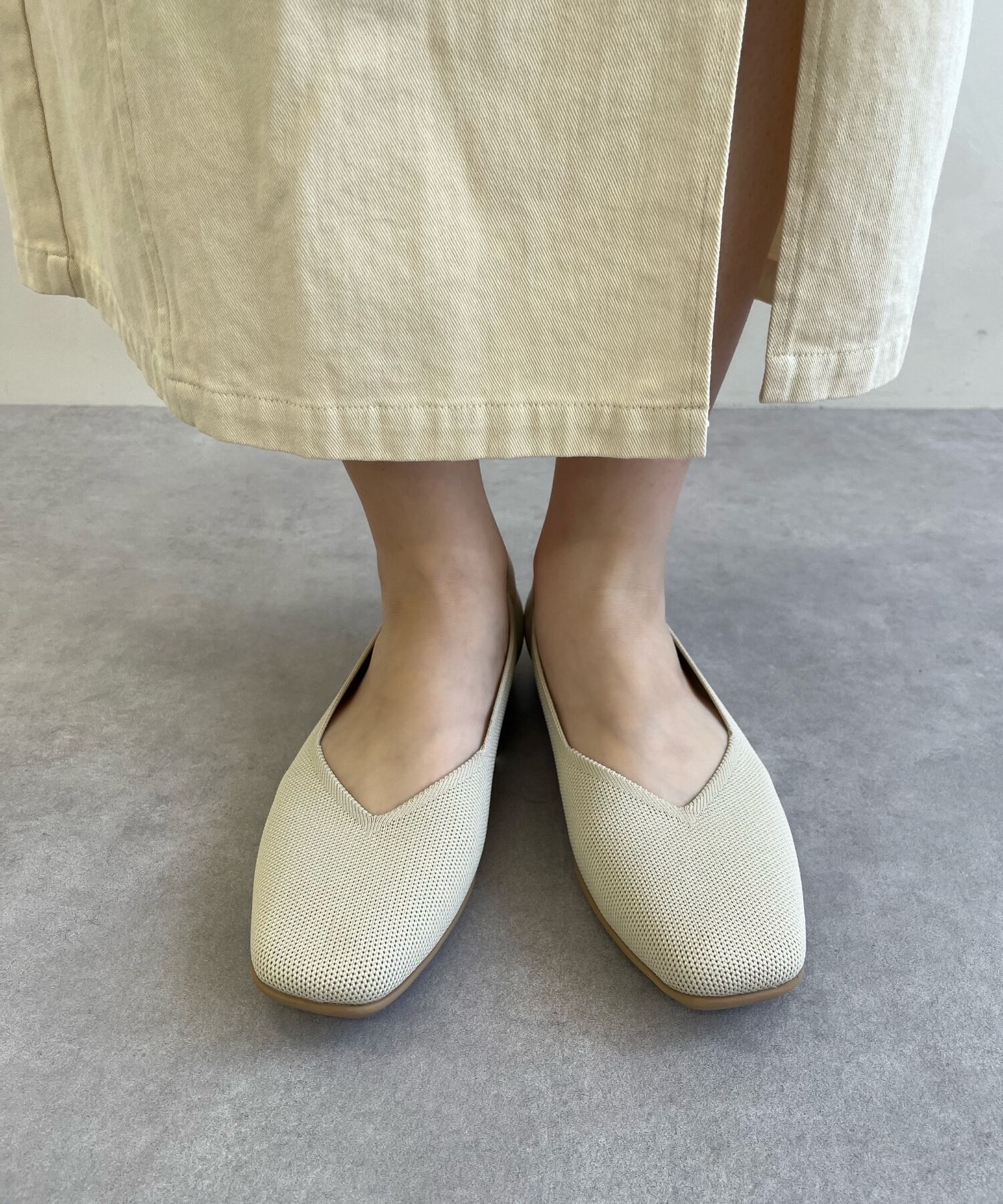 ORiental TRaffic「【洗濯OK】 ニットパンプス /R-3215 軽量 フラット ニット 通気性 柔らかい」|パンプス|