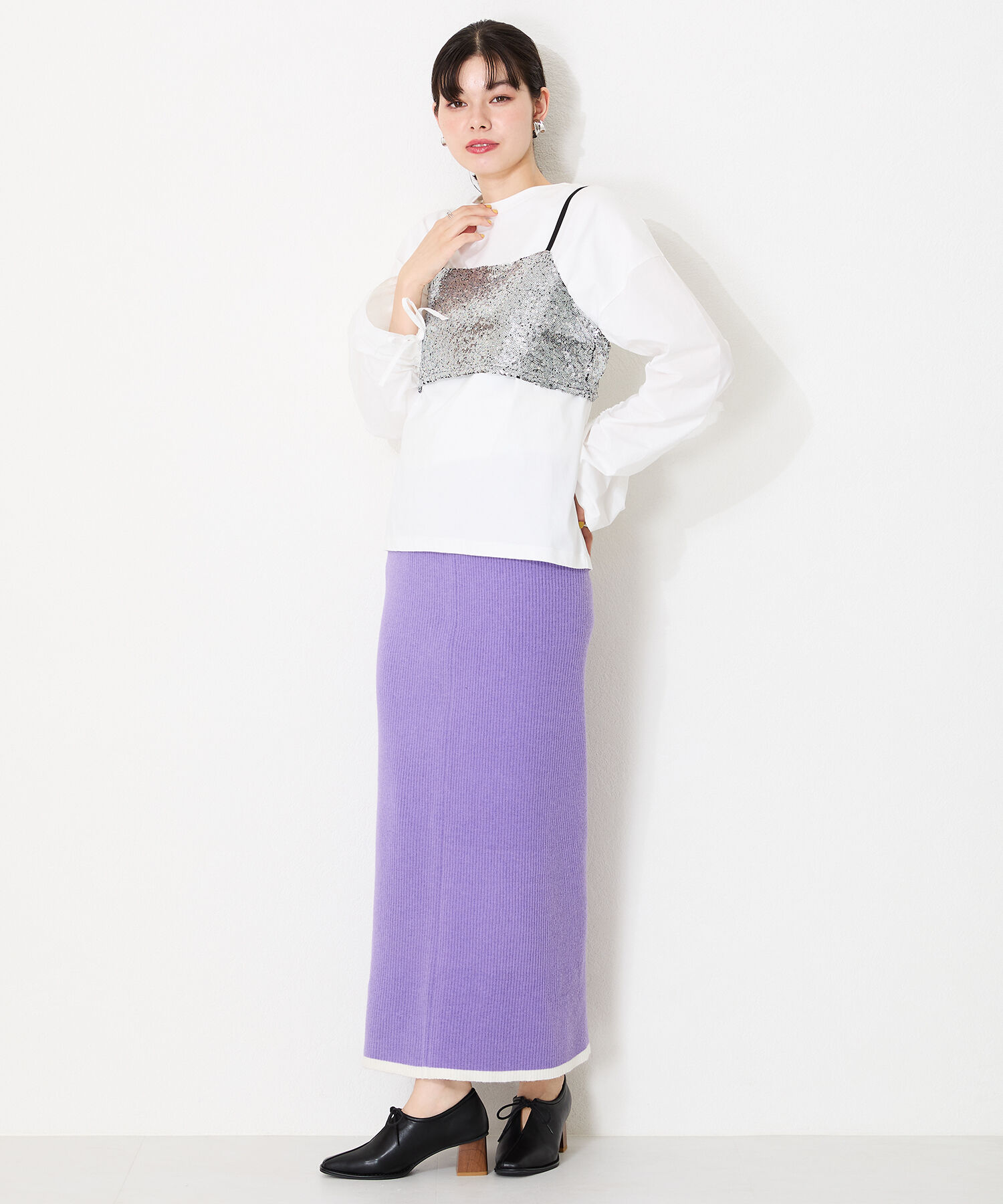 ORiental TRaffic「●2024秋冬新作●ウッドヒール甲深パンプス/41307」|パンプス|