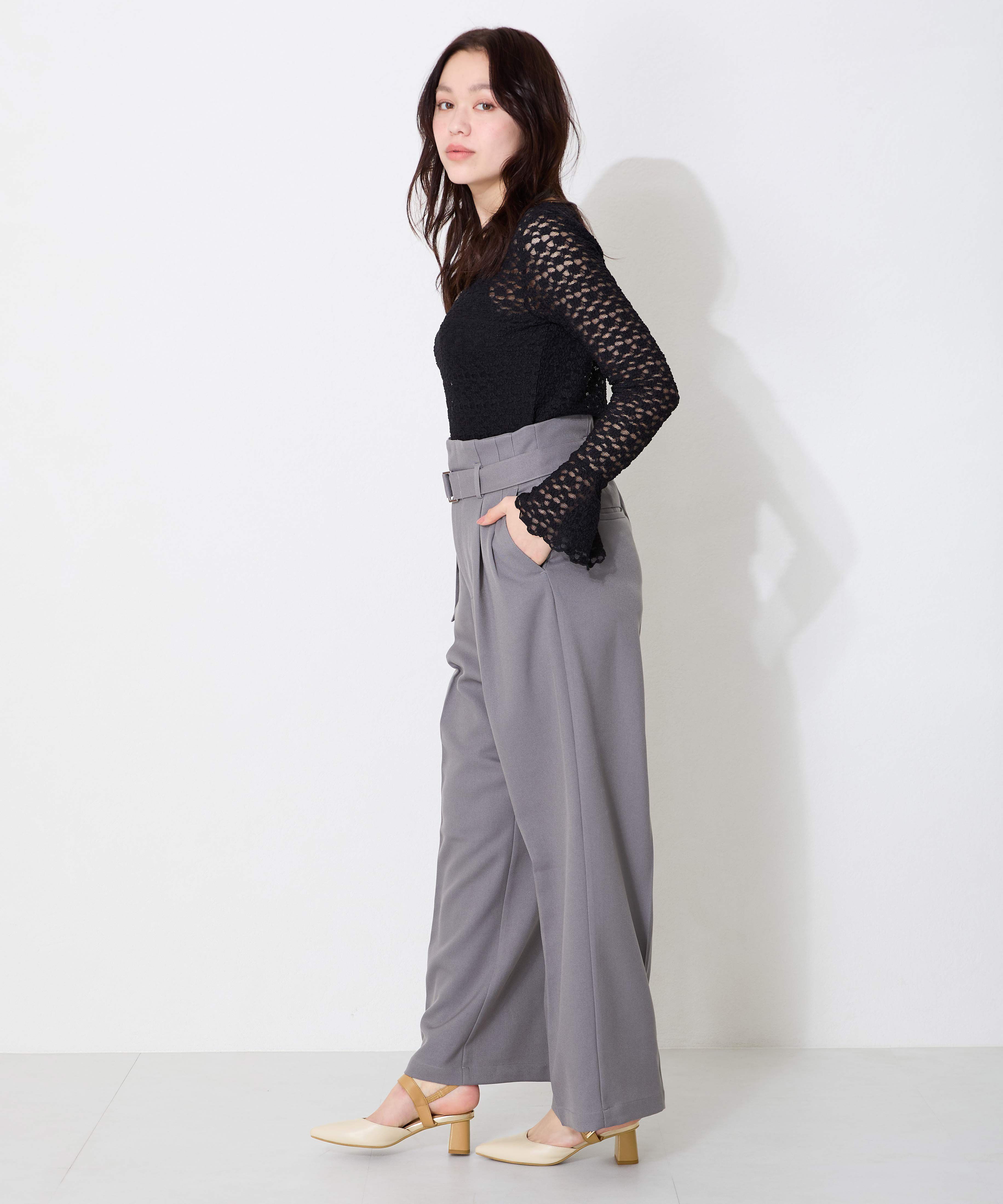 ORiental TRaffic「●2025春夏新作●ポインテッドトゥボタンベルトパンプス/51118 パンプス トレンド 人気 売れてる」|パンプス|