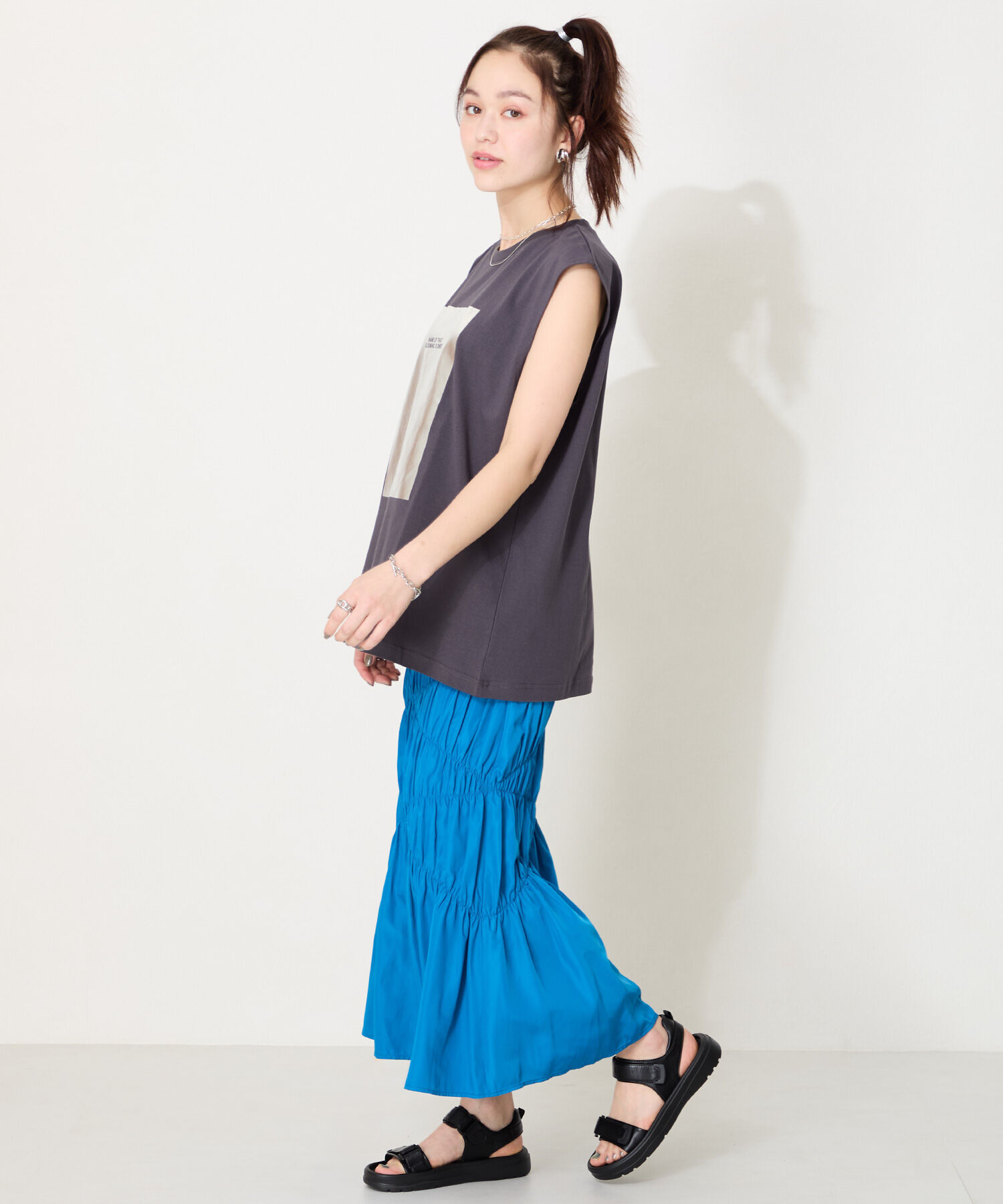 ORiental TRaffic「【Fit meサンダル】ダブルベルト サンダル /51227 軽い 柔らかい フラット」|サンダル|