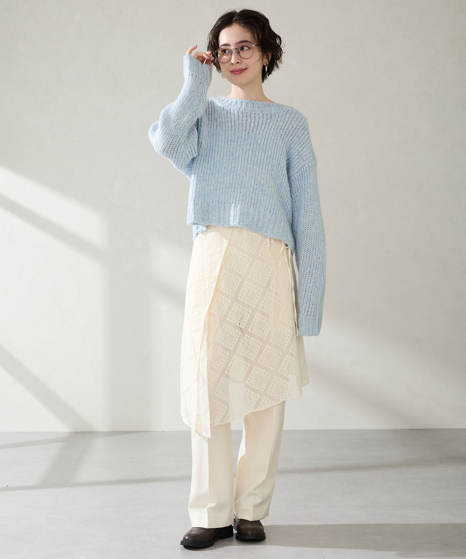 WA Oriental TRaffic「●2025秋冬新作●アーモンドトゥ フラット サイドゴアブーツ /52405 ショートブーツ」|ショートブーツ|