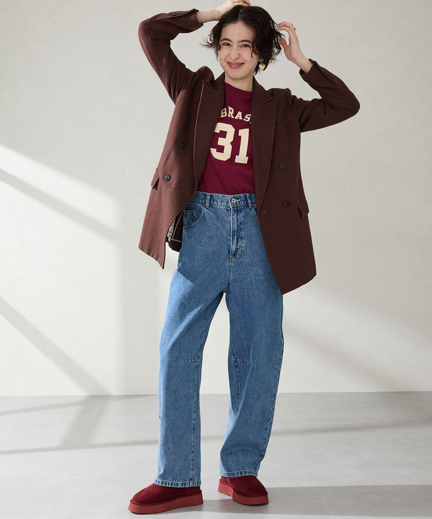 ORiental TRaffic「● 2025秋冬新作 ●【 厚底 】ムートン ショートブーツ /51409 防寒 」|ショートブーツ|