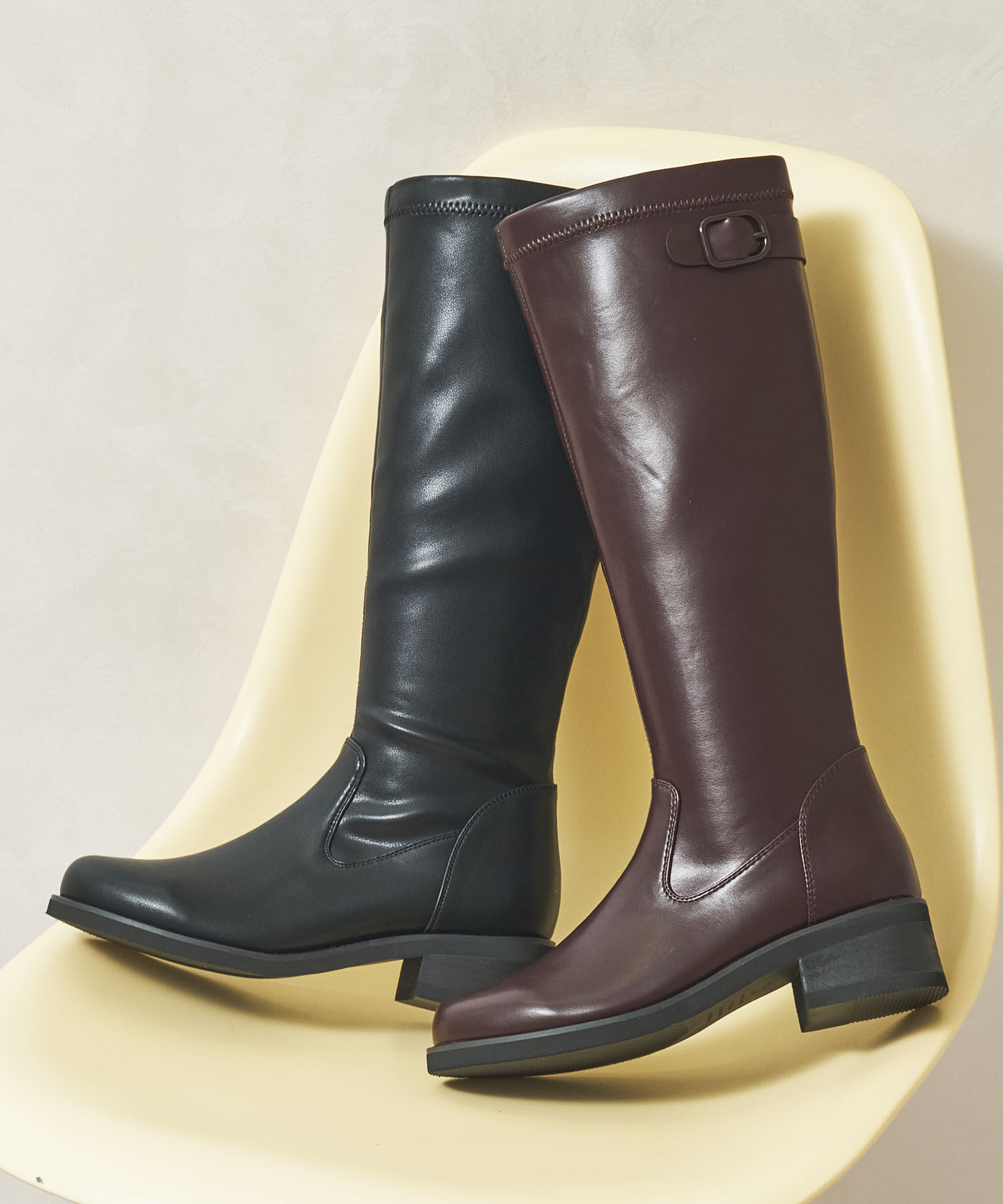 ORiental TRaffic「●2025秋冬新作●ピタ心地 ストレッチ ロングブーツ /51502」|ロングブーツ|