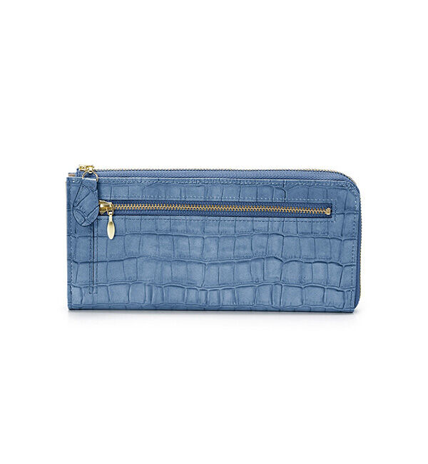 TOPKAPI 「エナメルクロコ型押し・Lファスナーマチ付き長財布 COCCO VERNICE コッコ ベルニーチェ」|財布|ブルーグレー