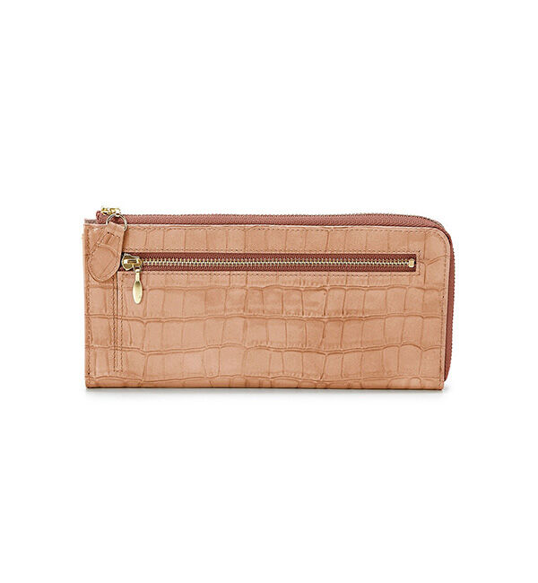 TOPKAPI 「エナメルクロコ型押し・Lファスナーマチ付き長財布 COCCO VERNICE コッコ ベルニーチェ」|財布|ピンクグレー