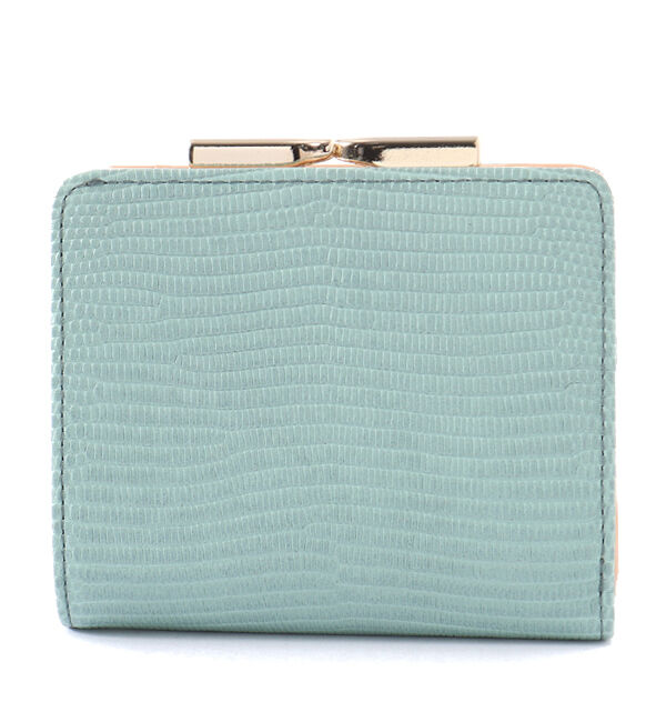 TOPKAPI 「イタリアンレザー・リザード型押し・がま口２つ折り財布 LUCIA[ルチア]」|財布|ミントグリーン