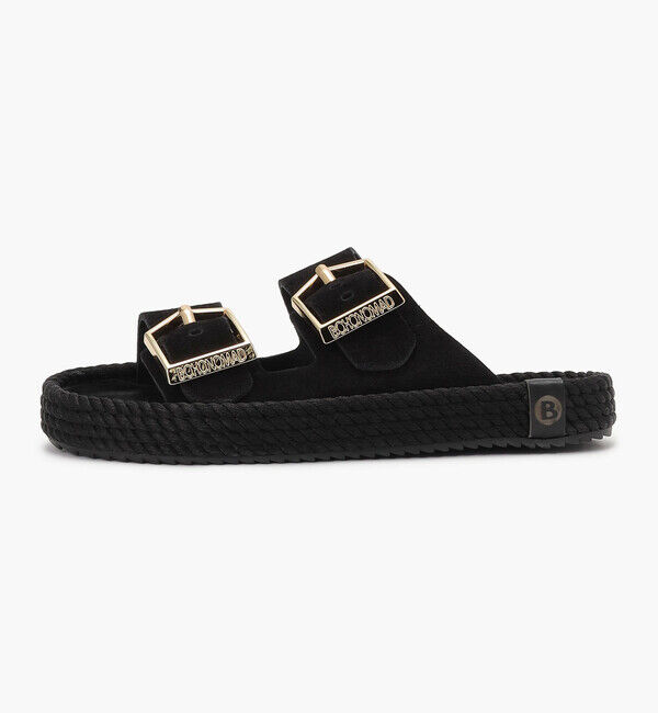 BOHONOMAD「【BOHONOMAD】シドニー/ブラック ベロアレザー/サンダル メンズ レディース」|サンダル|