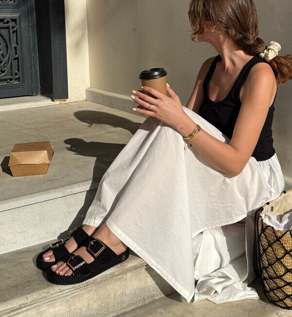 BOHONOMAD「【BOHONOMAD】シドニー/ブラック ベロアレザー/サンダル メンズ レディース」|サンダル|