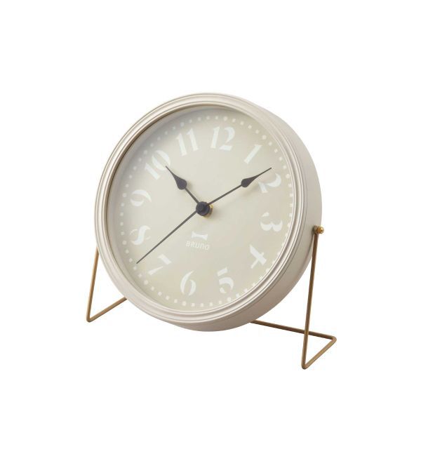 BRUNO「2WAYレトロクロック」|クロック・置時計|グレージュ