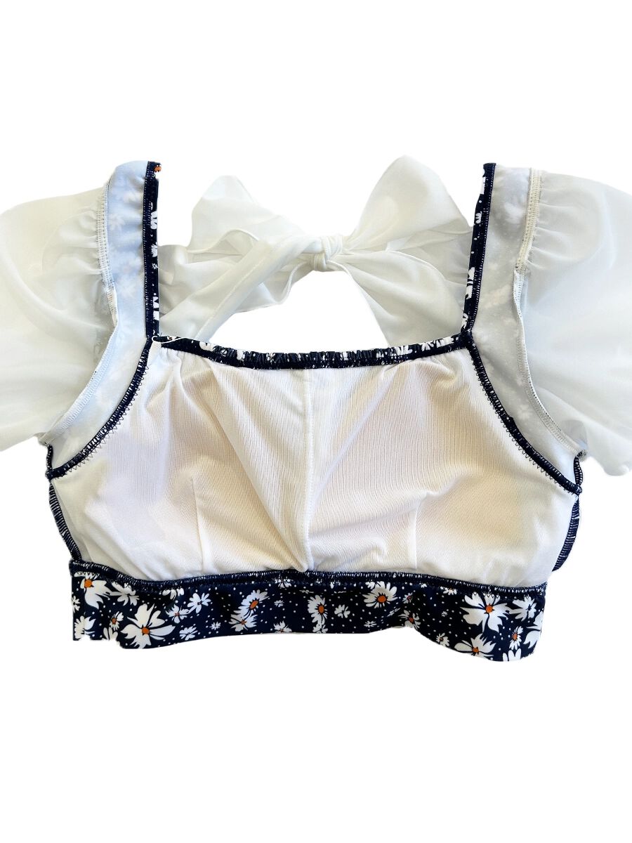 PEAK&PINE「マーガレットドット柄パフスリーブビキニ」|ビキニ|