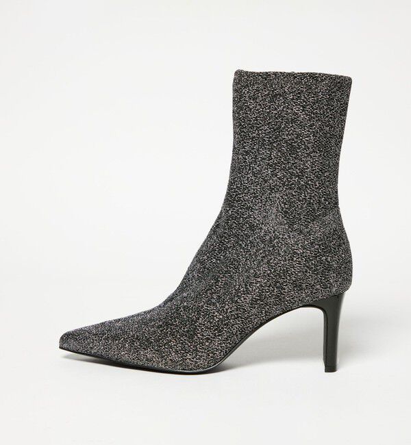 ODETTE E ODILE「＜SY＞ ポインテッドストレッチ ショートブーツ70&uarr;」|ショートブーツ|SILVER